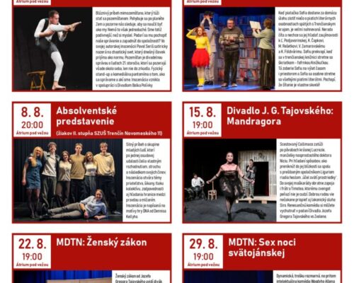 Augustové Letné divadelné večery sú späť!